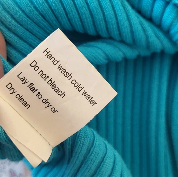 Belldini Blue Stretchy Cardigan Top - Rhinestone Zip - Size Large - Picture 7 of 9